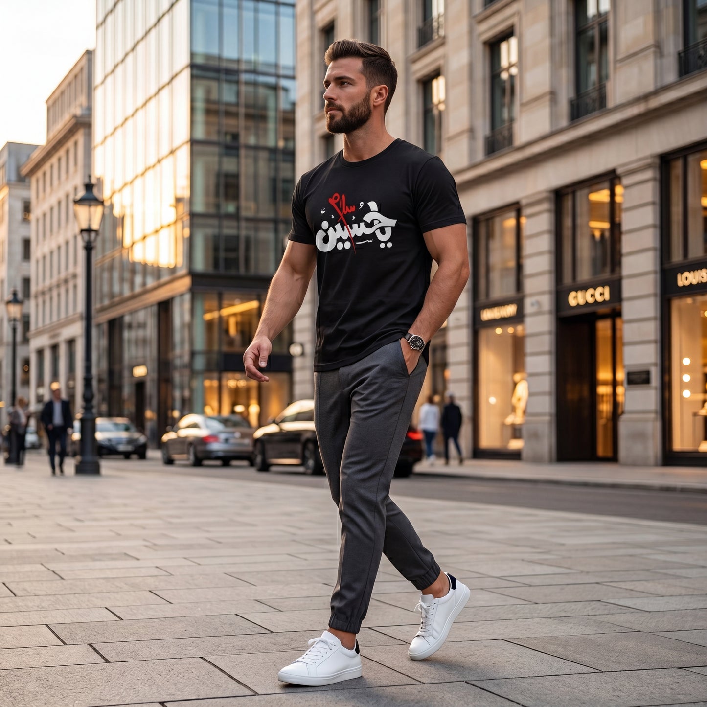 "Salam Ya Hussain" Premium Calligraphy T-Shirt